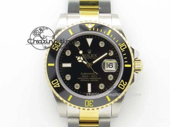 All Markers A3235 on Oyster Bracelet 41 Black Dial Black PVD Best Edition VRF Diamonds DateJust PVD 0128